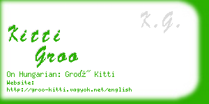 kitti groo business card